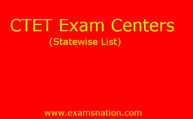 CTET exam centers
