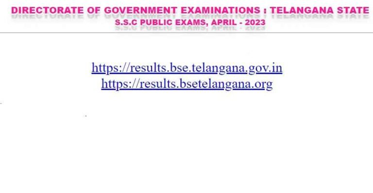 Telangana class 10 results