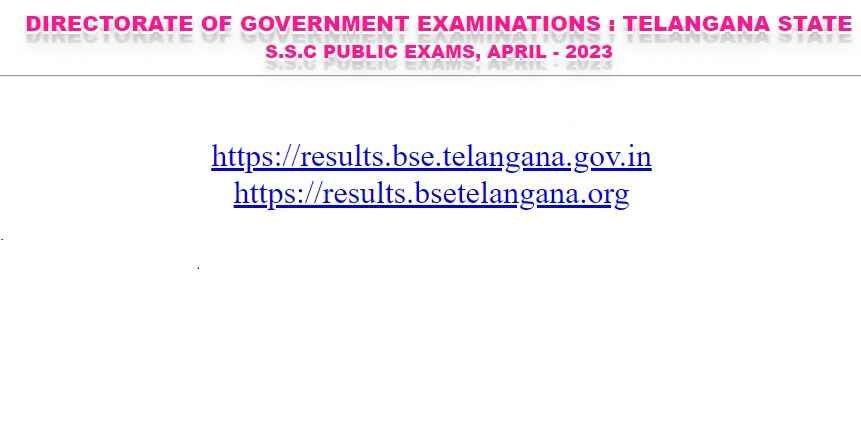 Telangana class 10 results