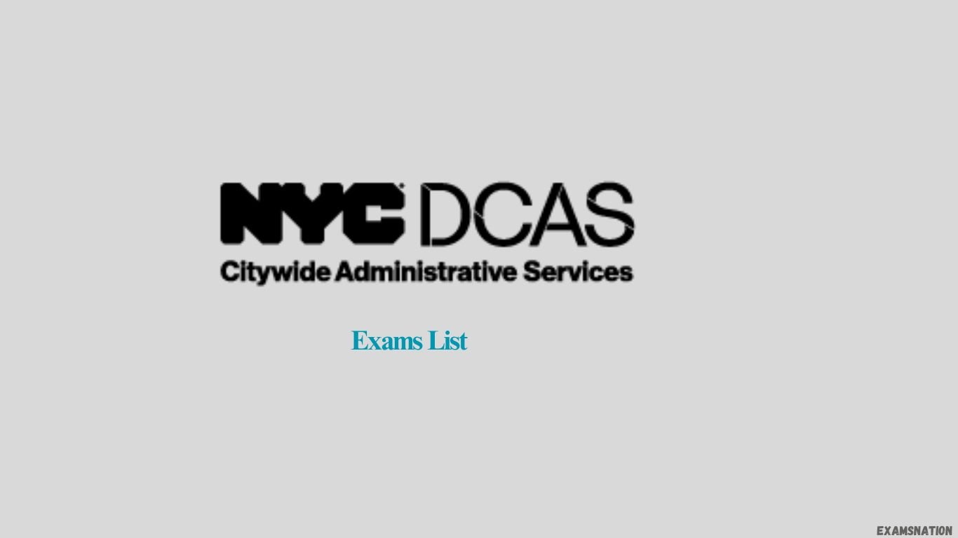 DCAS Exam list
